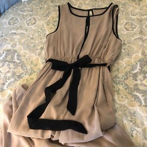 Tan and Black Sheer Maxi